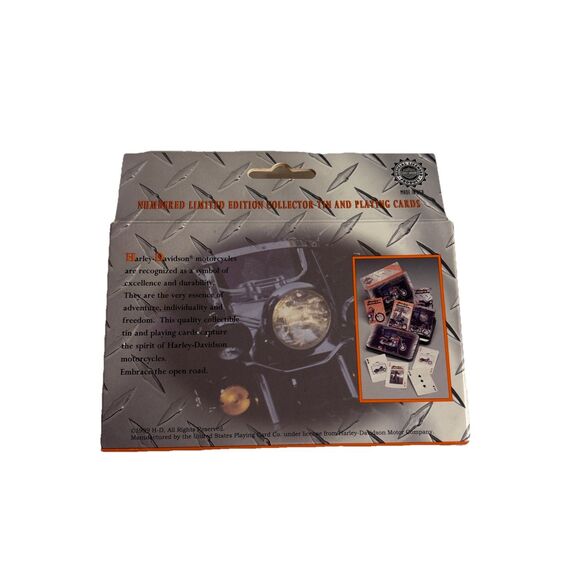 1999 Harley Davidson 2 Decks Playing Card Numbered Limited Edition Collector Tin - Picture 2 of 7